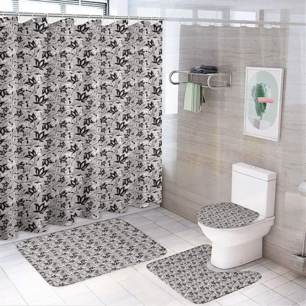 Gothic Style Rose Petals — 4-Piece Bathroom Set preview
