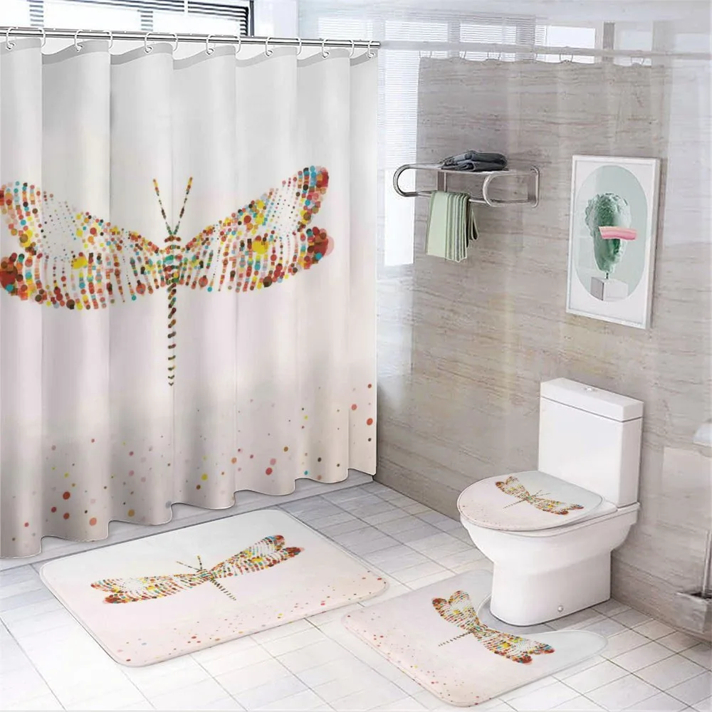 Majestic Dragonfly Art — 4-Piece Bathroom Set preview