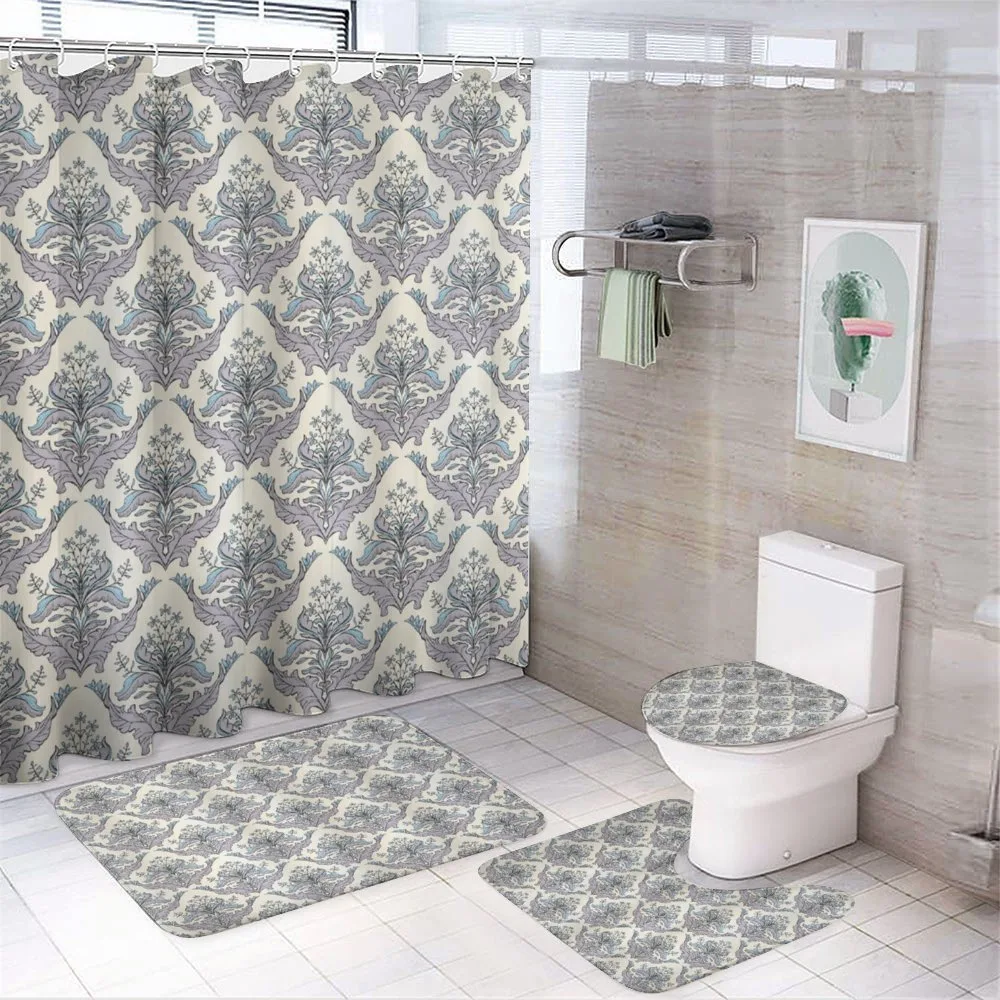 Soft Floral Rococo Inspiration — 4-Piece Bathroom Set preview