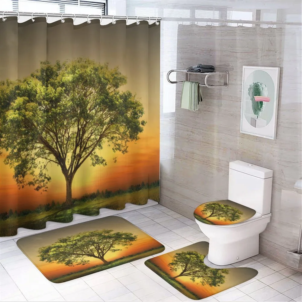 Sunset Scenery Valley — 4-Piece Bathroom Set preview