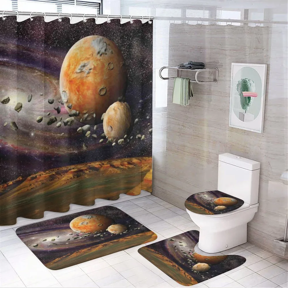 Universe Space Planets — 4-Piece Bathroom Set preview