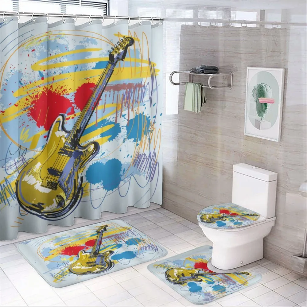Abstract Musical Instrument — 4-Piece Bathroom Set preview