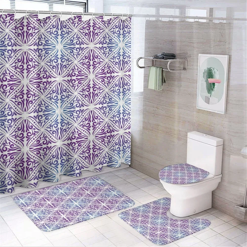 Floral Ornate Flourishes — 4-Piece Bathroom Set preview