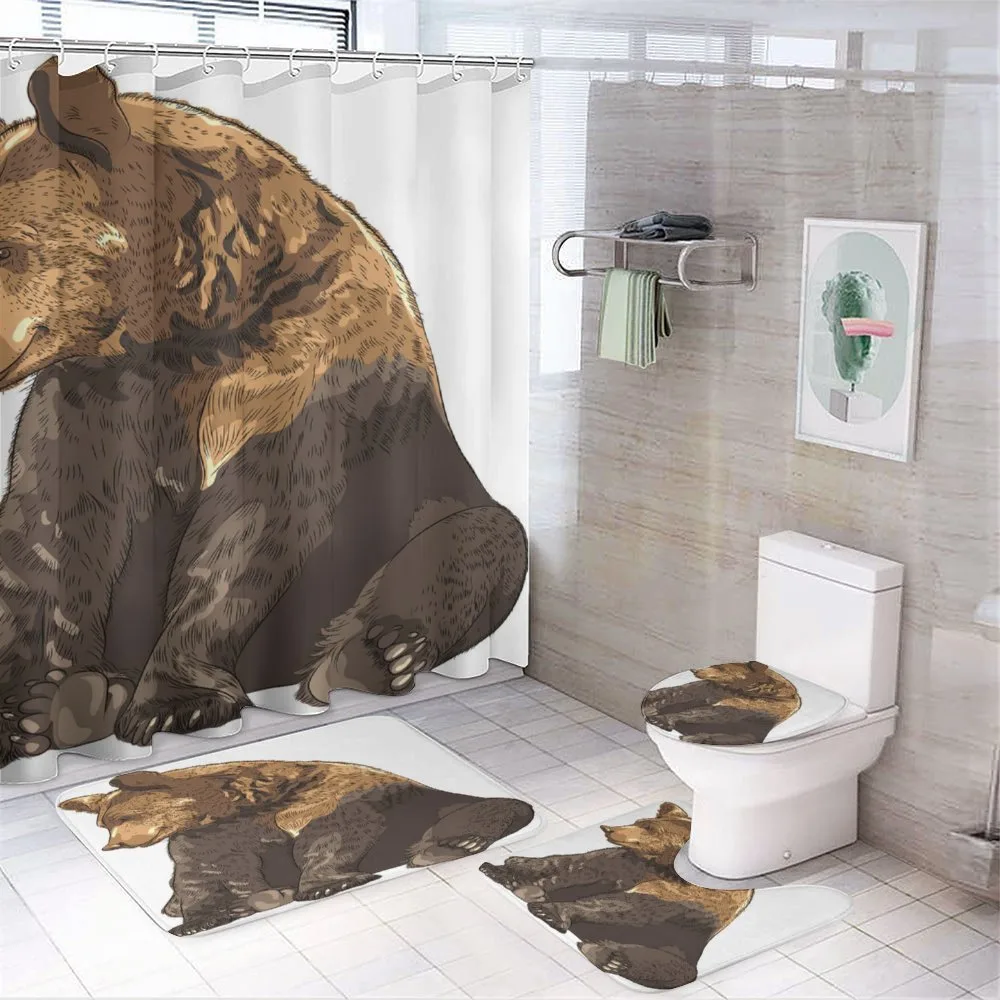 Wildlife Beast Cartoon — 4-Piece Bathroom Set preview