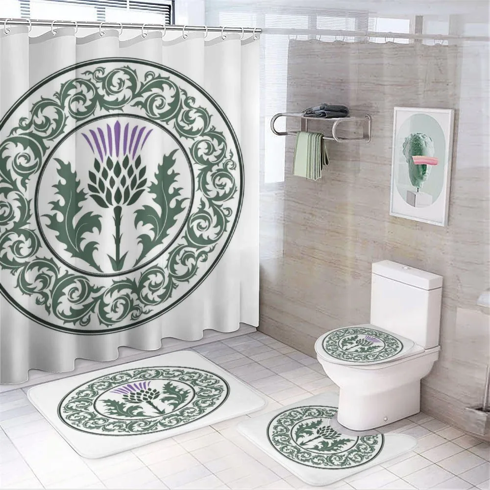 Round Leaf Ornament — 4-Piece Bathroom Set preview