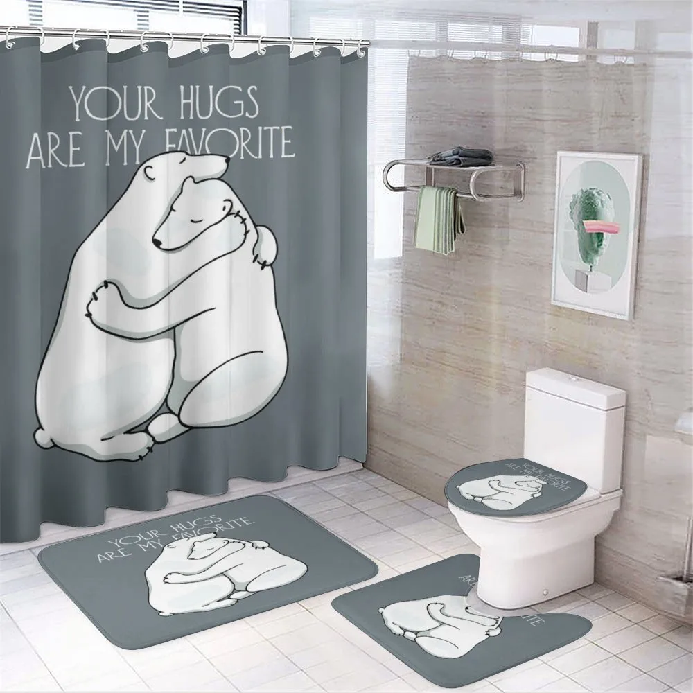 Your Hugs Lettering Valentines — 4-Piece Bathroom Set preview