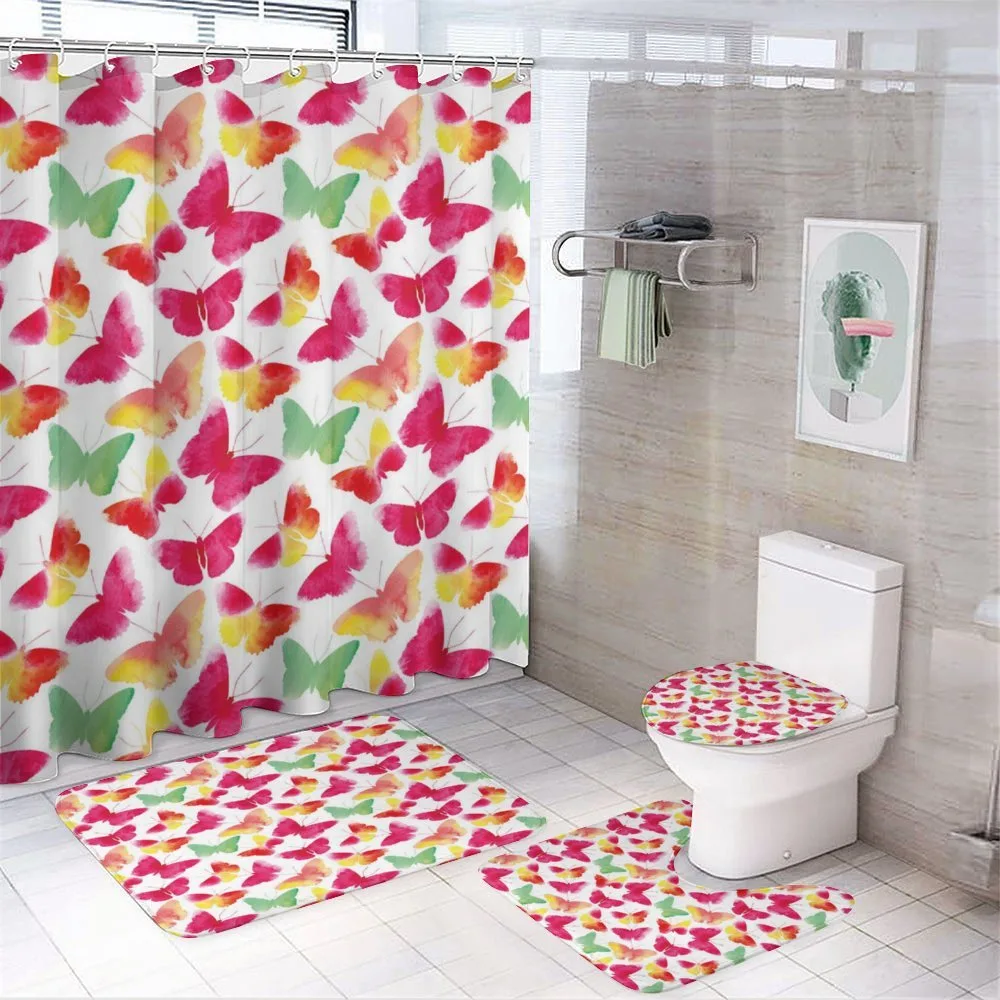 Butterfly Silhouette — 4-Piece Bathroom Set preview