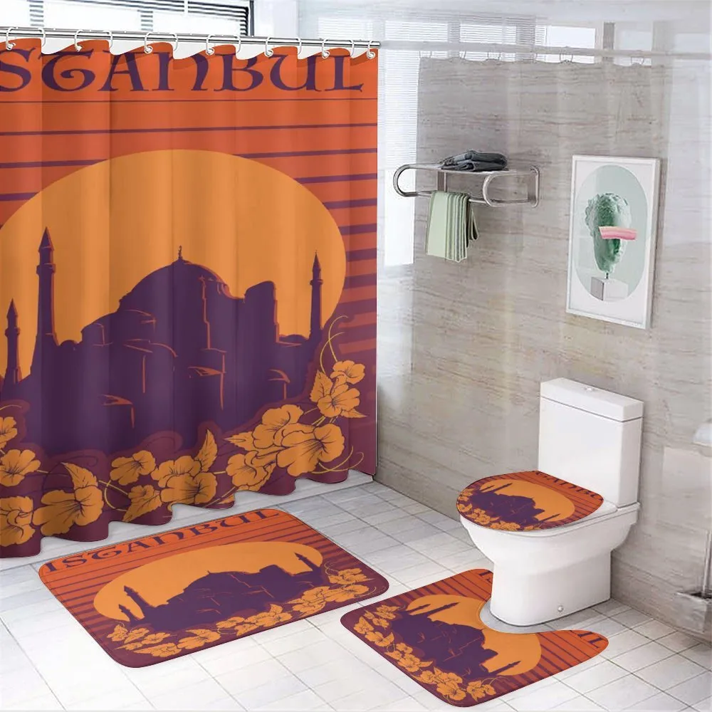Exotic Flowers Retro — 4-Piece Bathroom Set preview