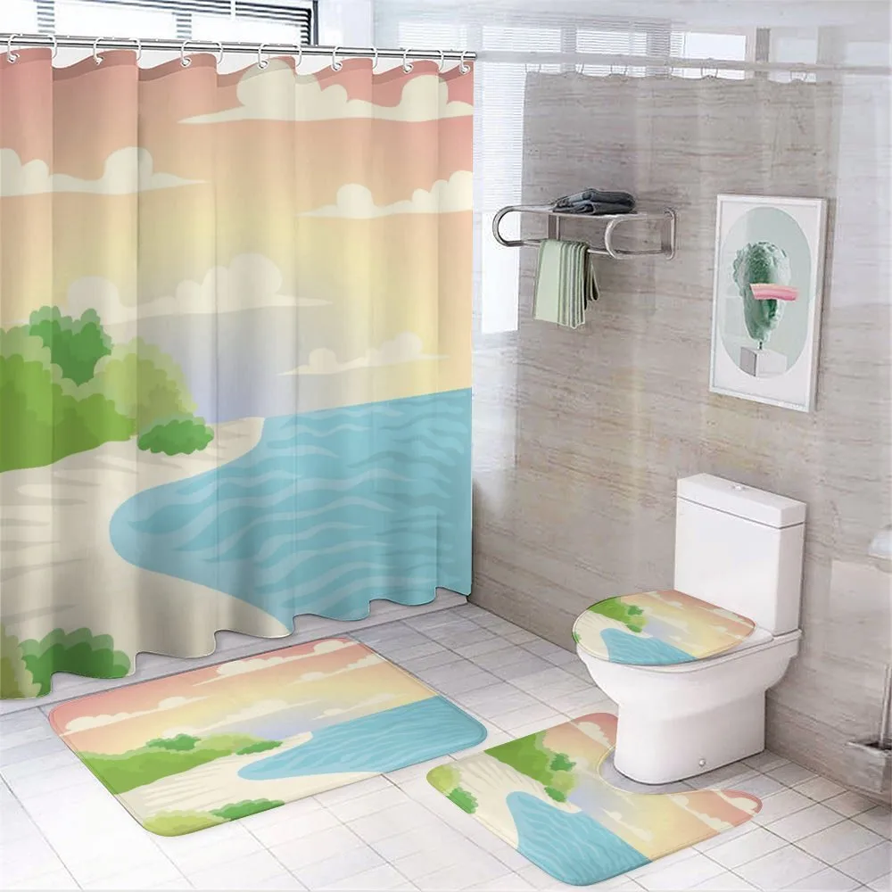 Ocean Bay Tree Sky — 4-Piece Bathroom Set preview