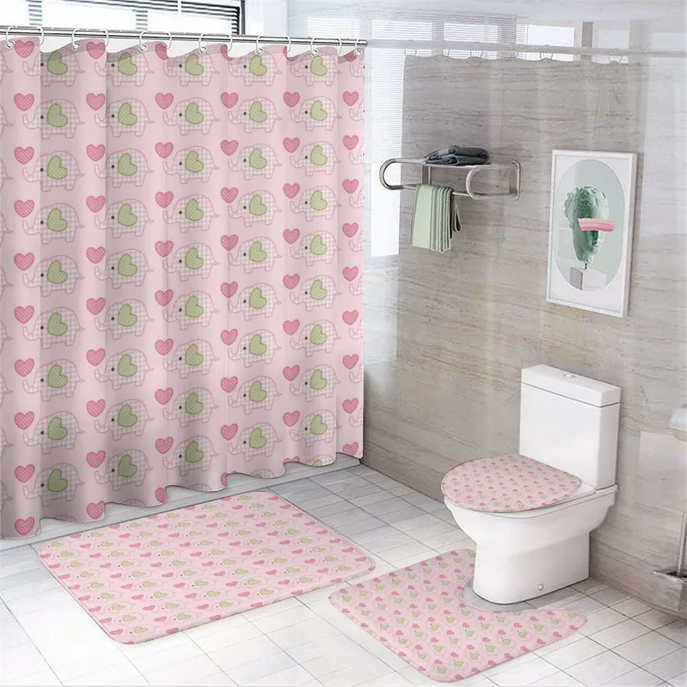 Elephants Hearts Love — 4-Piece Bathroom Set preview