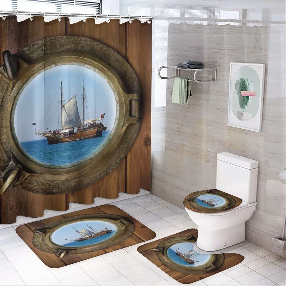 Ship Window with Cruise — 4-Piece Bathroom Set preview
