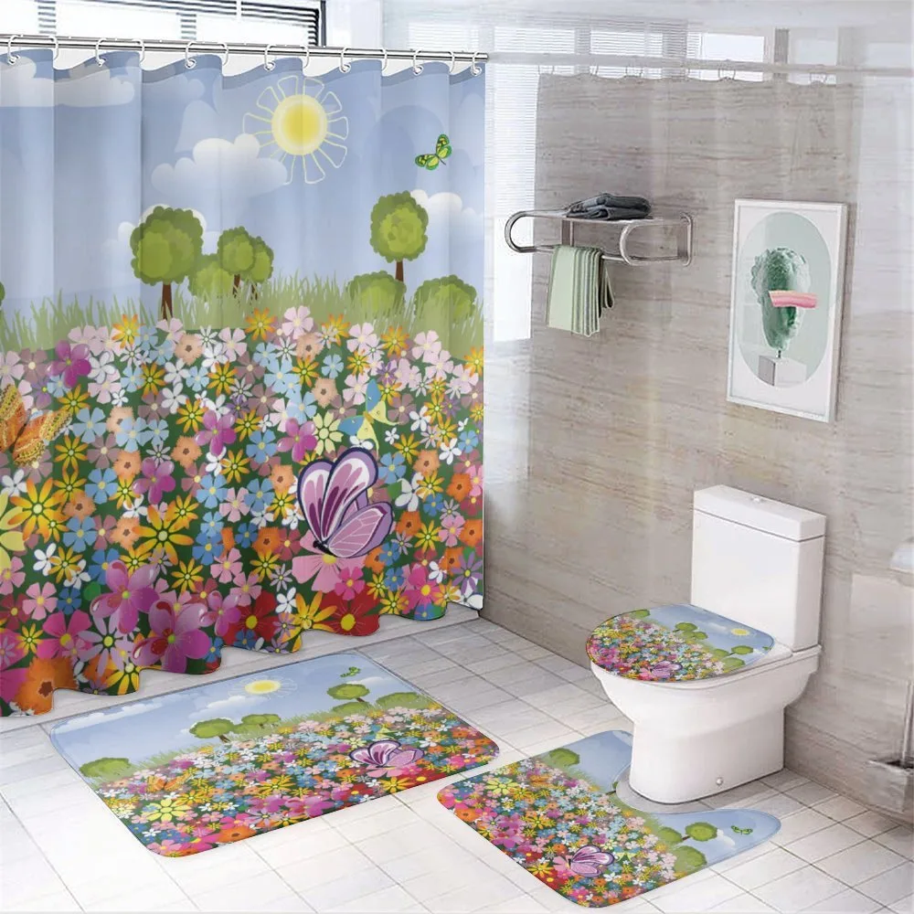 Spring Meadow Blossoms — 4-Piece Bathroom Set preview