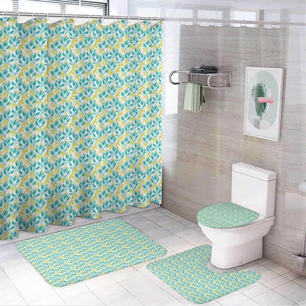 Abstract Herb Leafy Stems — 4-Piece Bathroom Set preview