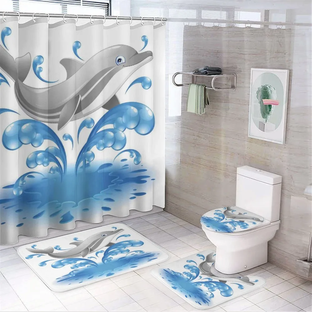 Animal Sealife Cartoon — 4-Piece Bathroom Set preview