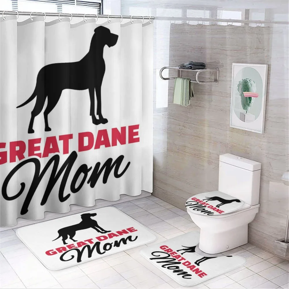 Dog Mom Lettering — 4-Piece Bathroom Set preview