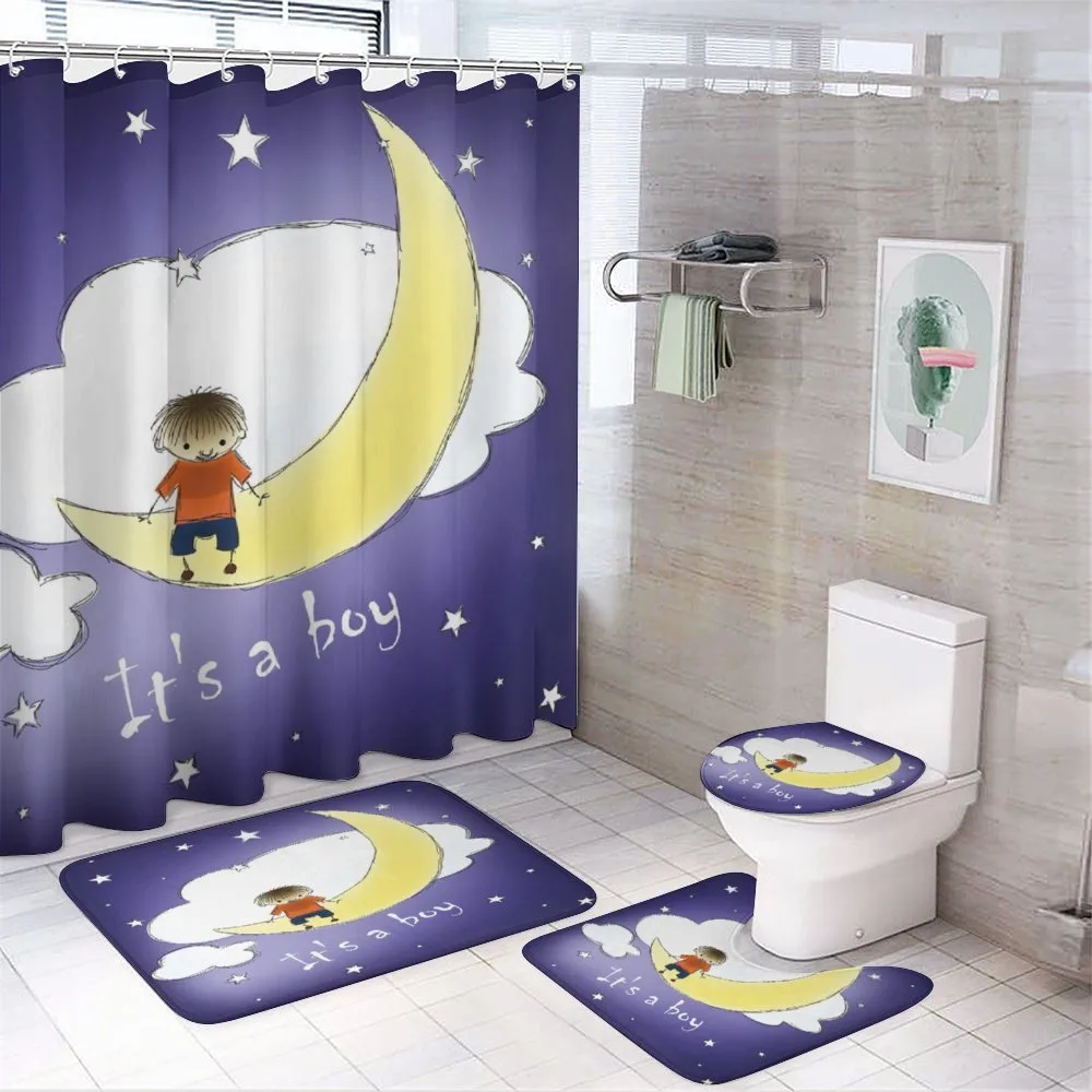 Boy Baby Sky Greeting — 4-Piece Bathroom Set preview