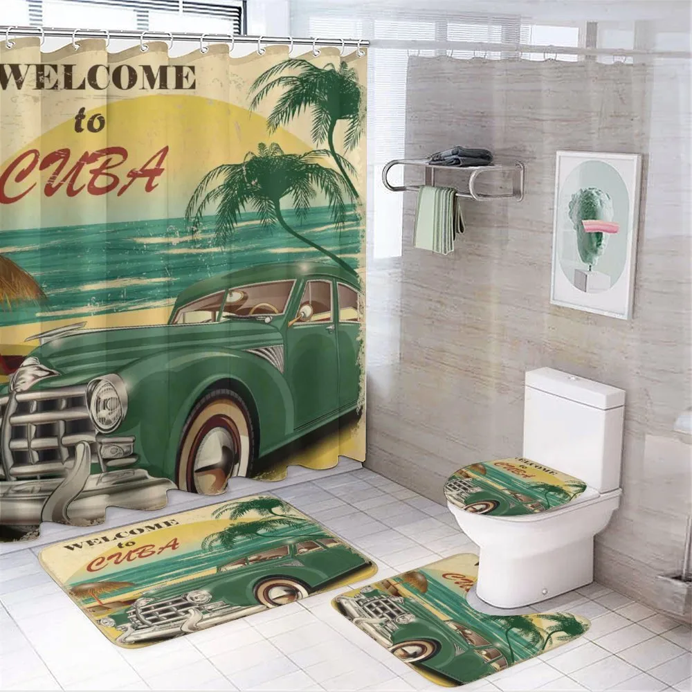 Cuba Beach Ocean Palm — 4-Piece Bathroom Set preview