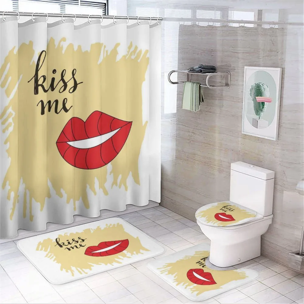 Feminine Romantic Words — 4-Piece Bathroom Set preview