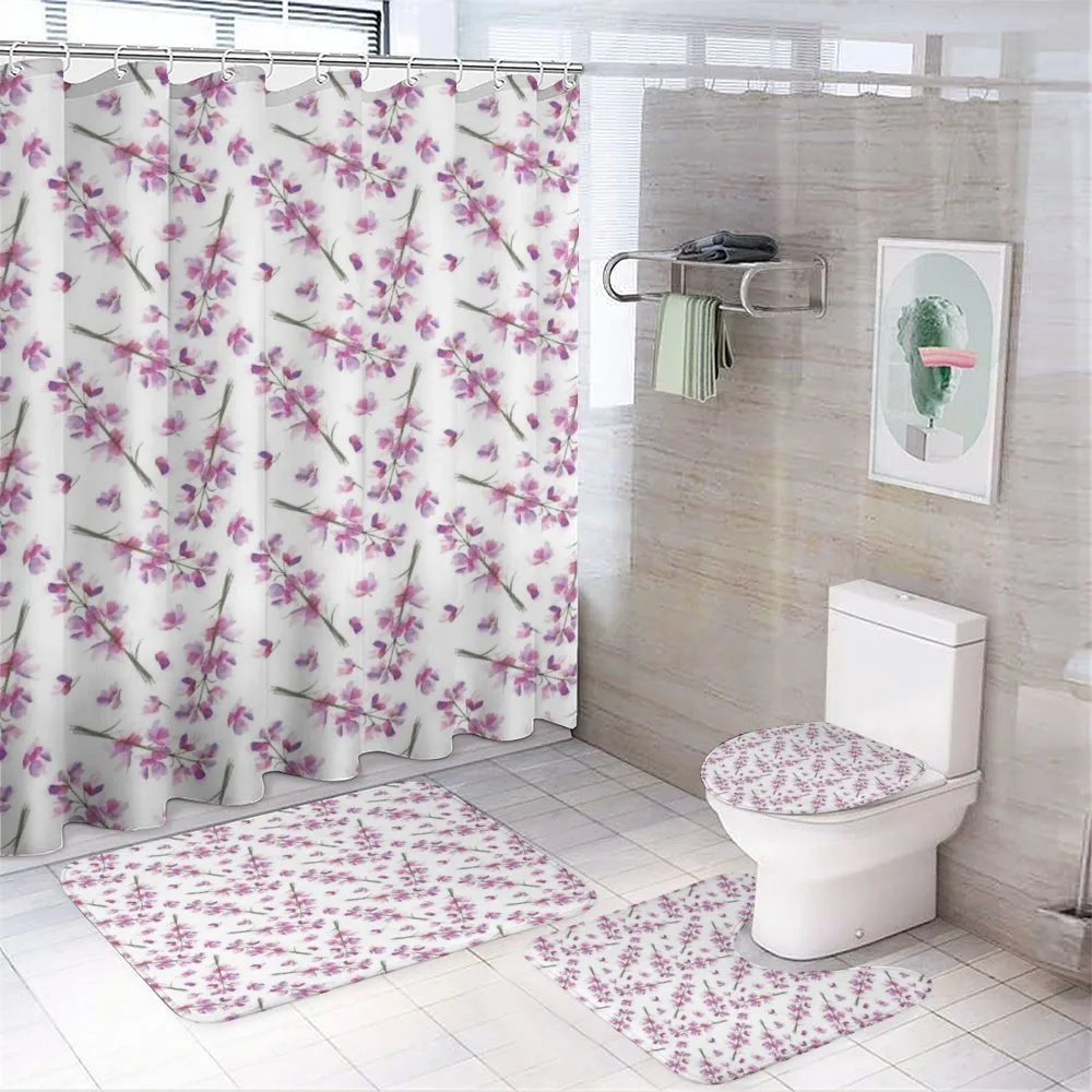 Blooming Flowers Nature — 4-Piece Bathroom Set preview