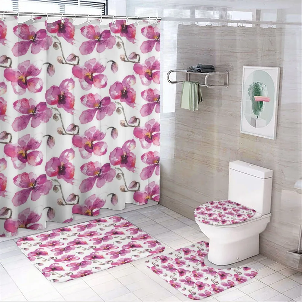 Orchids Feng Shui — 4-Piece Bathroom Set preview