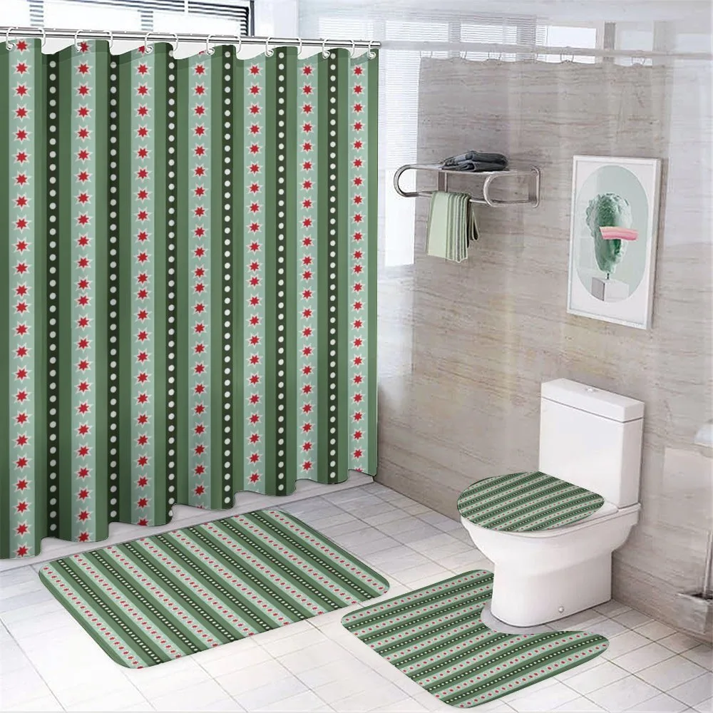 Vertical Pale Lines — 4-Piece Bathroom Set preview