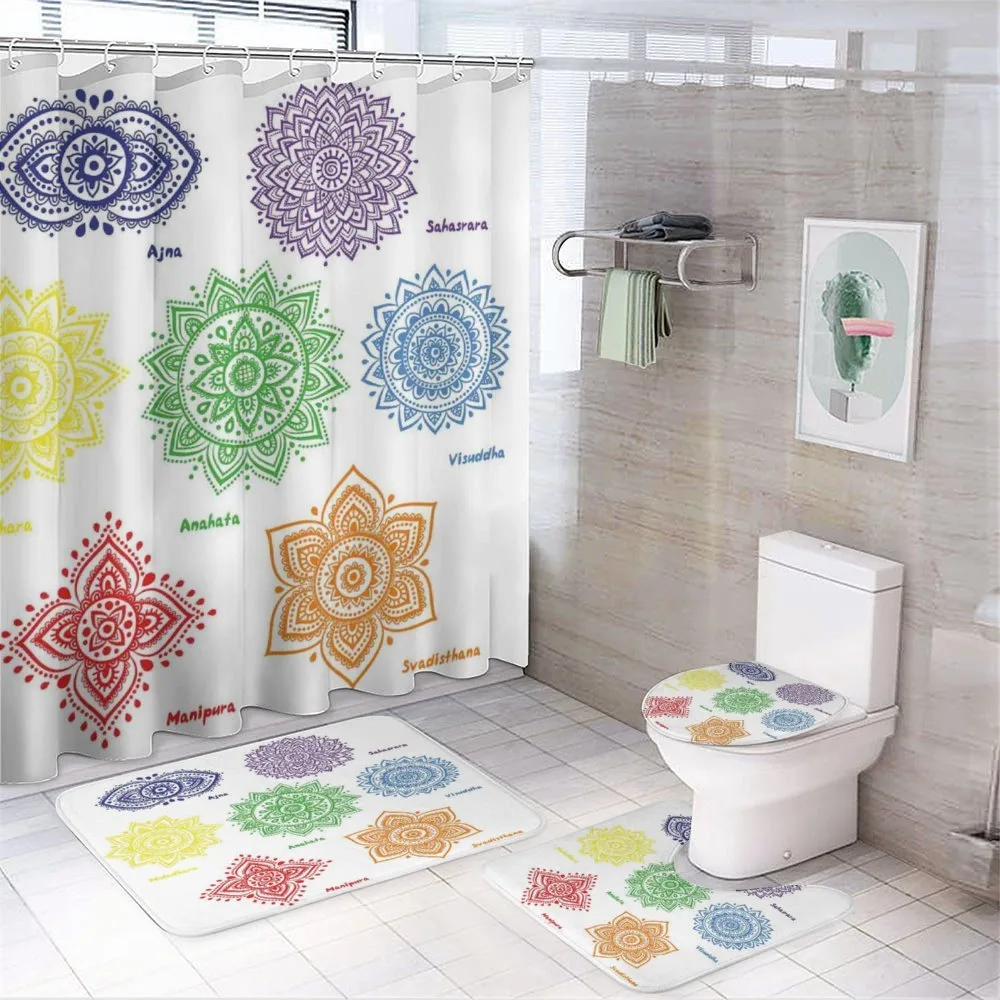 Colorful Chakra — 4-Piece Bathroom Set preview