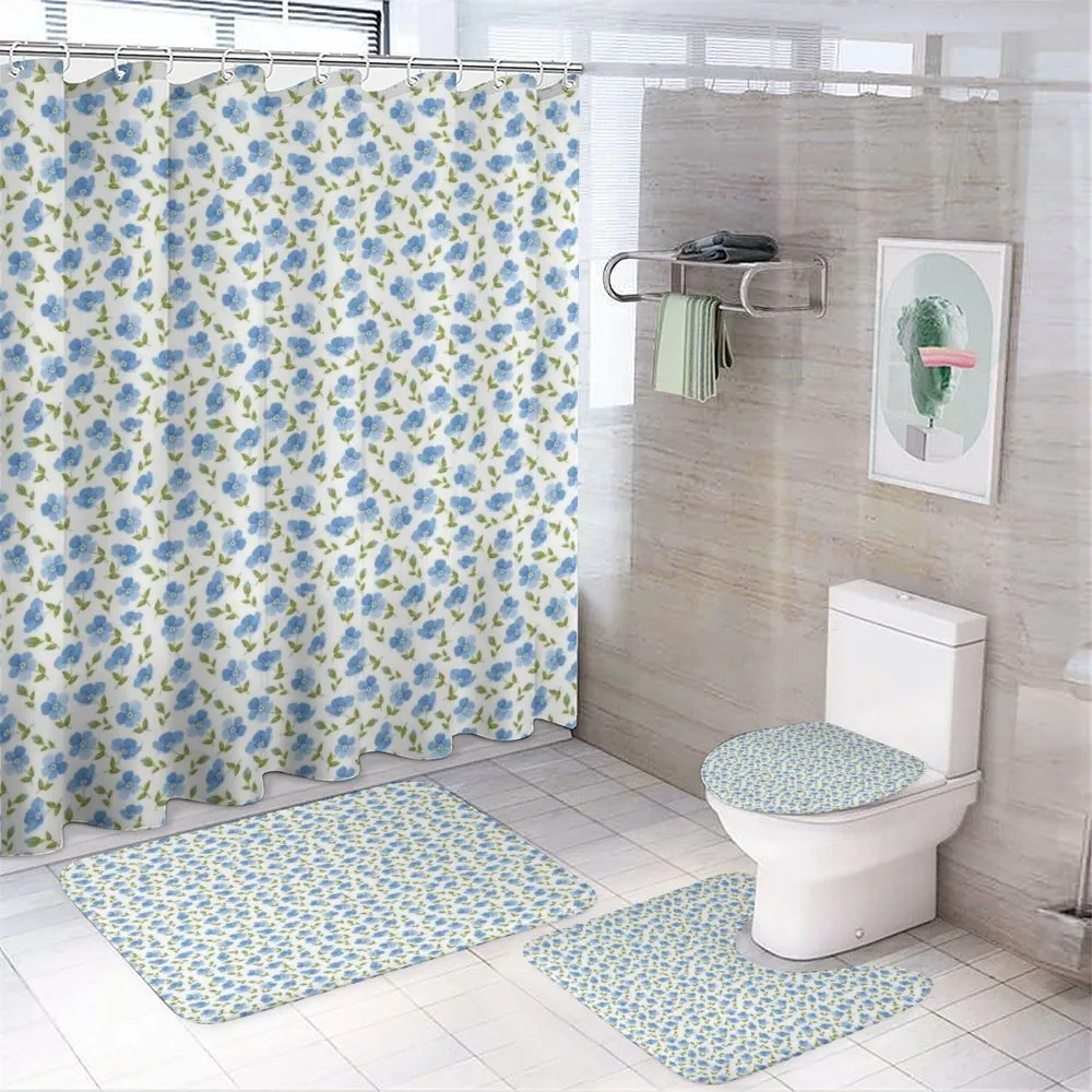 Old Vintage Flowers — 4-Piece Bathroom Set preview