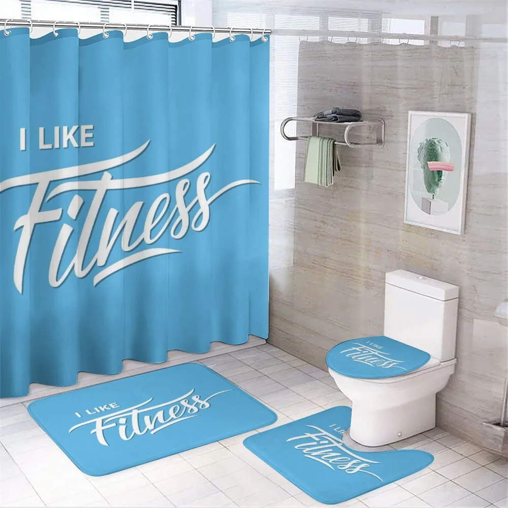 I Like Fitness Words — 4-Piece Bathroom Set preview