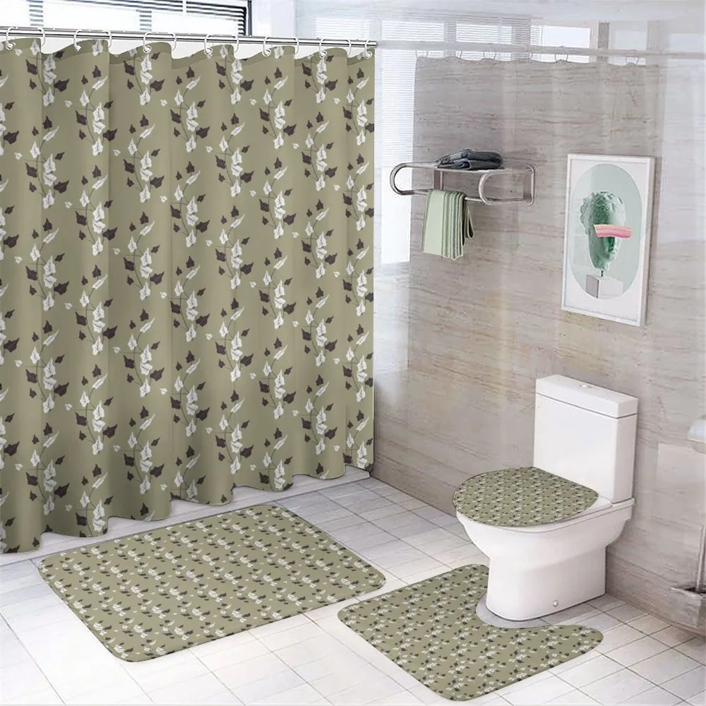 Curvy Garden Flowers — 4-Piece Bathroom Set preview