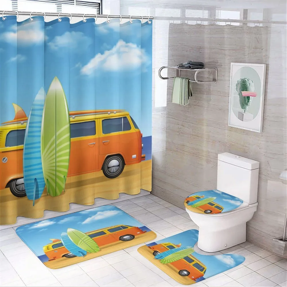 Happy Camper Van Surf — 4-Piece Bathroom Set preview