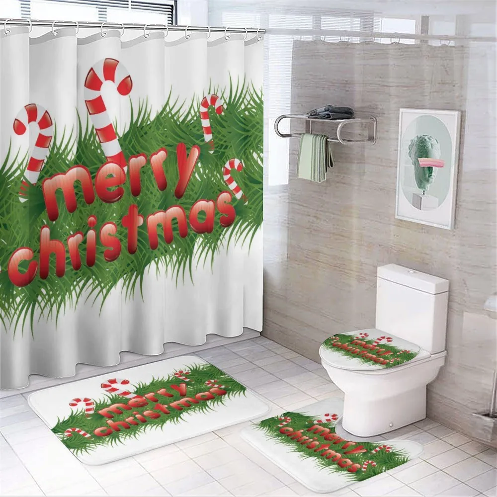 Candy Canes Garland — 4-Piece Bathroom Set preview
