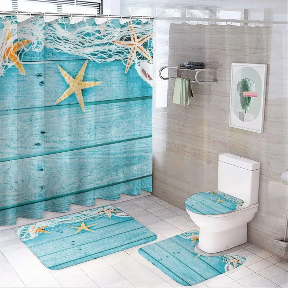 Rustic Fish Net — 4-Piece Bathroom Set preview