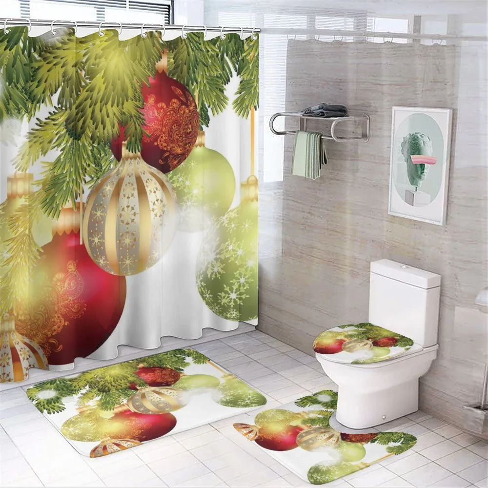 Baubles Motifs Yuletide — 4-Piece Bathroom Set preview