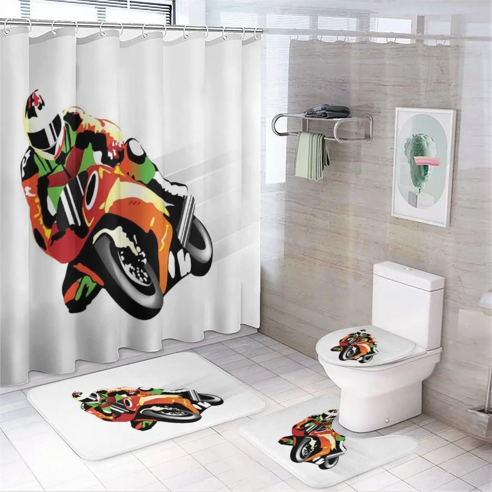 Motorcycle Racer Sport — 4-Piece Bathroom Set preview