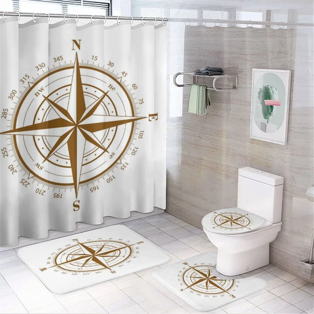 Brown Detailed — 4-Piece Bathroom Set preview