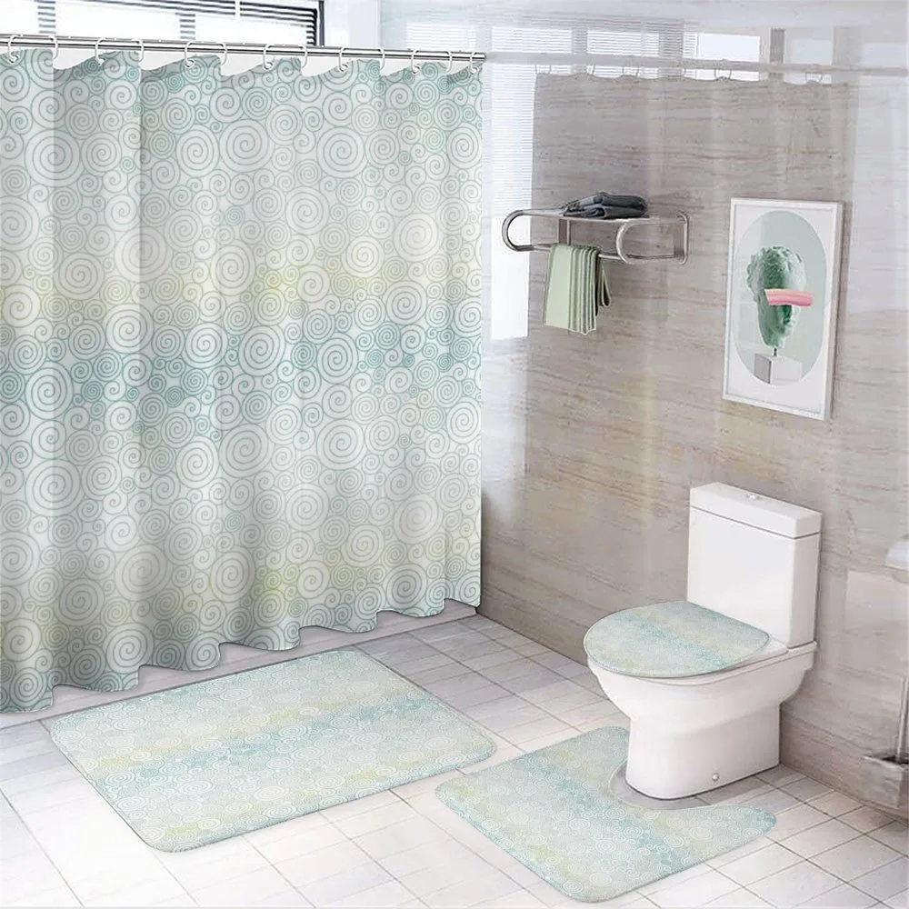 Abstract Gradient Swirls — 4-Piece Bathroom Set preview