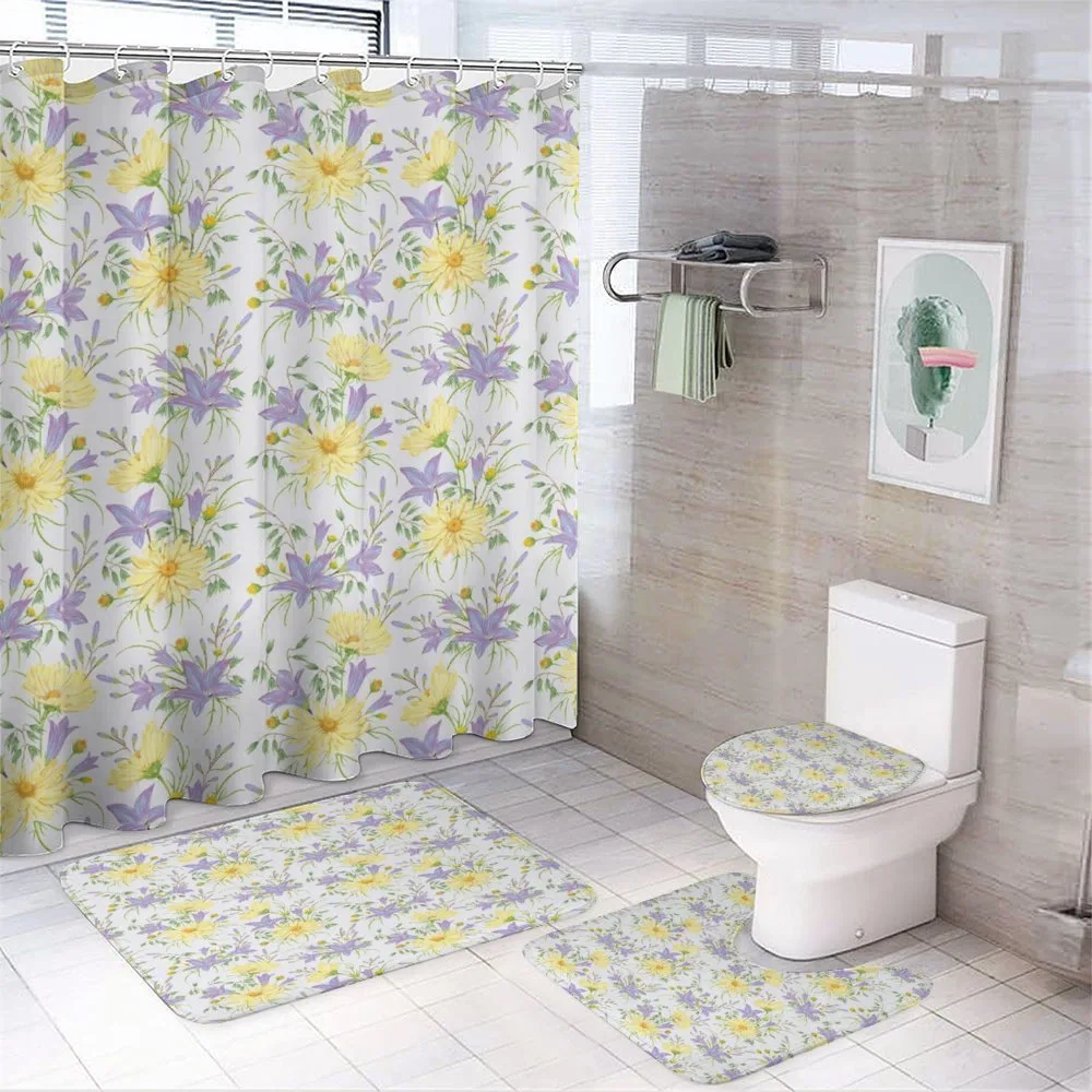 Chamomiles and Bluebells — 4-Piece Bathroom Set preview