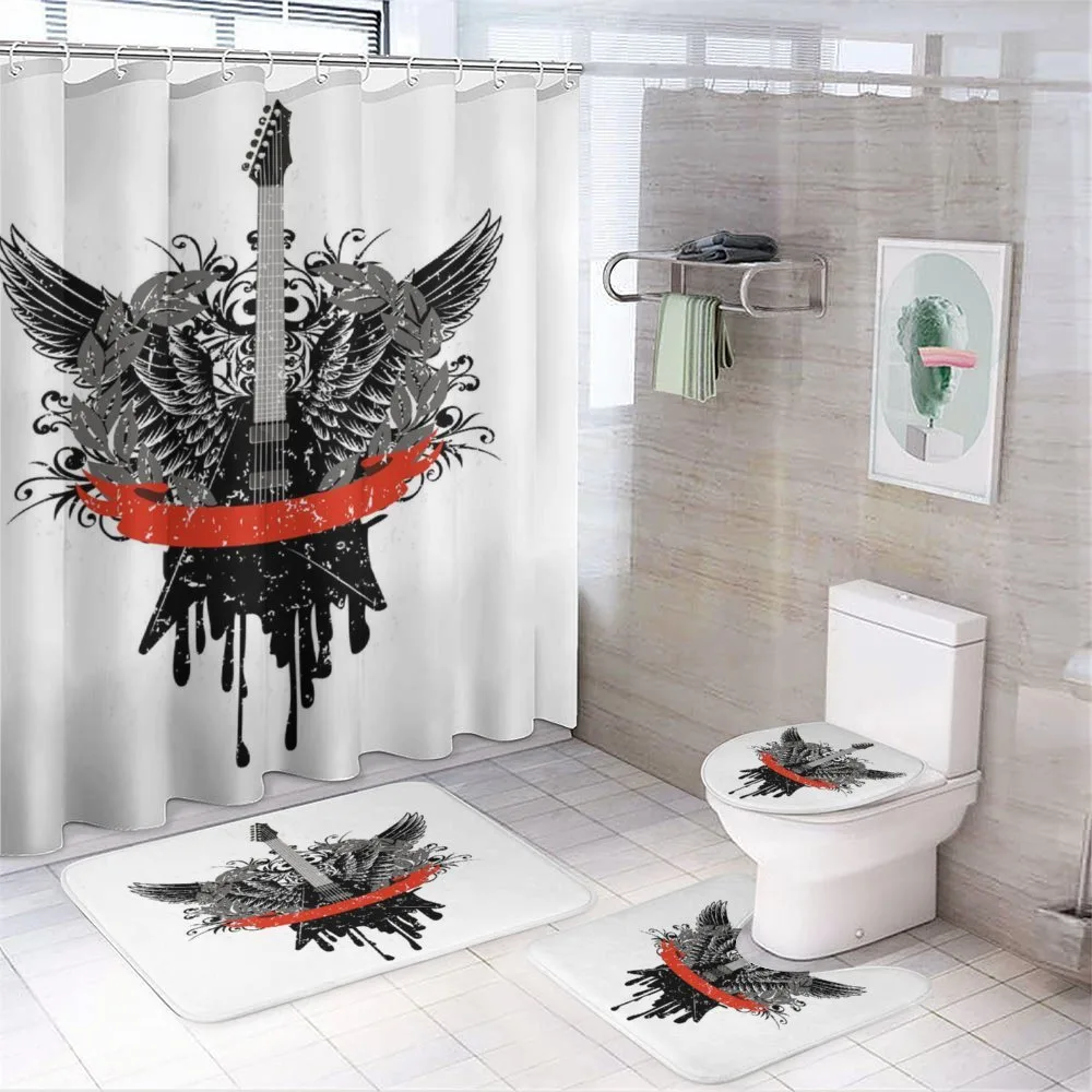 Gothic Guitar Wings — 4-Piece Bathroom Set preview