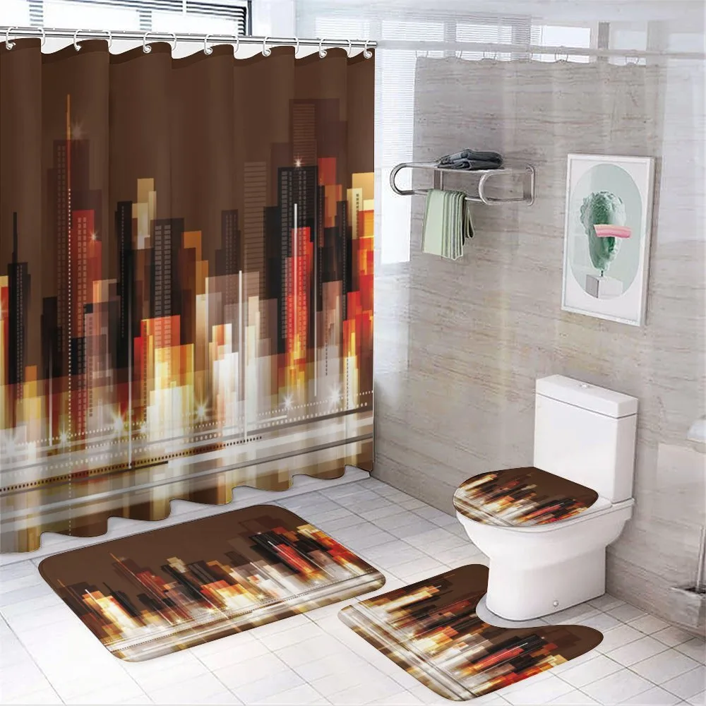 Abstract Urban Downtown — 4-Piece Bathroom Set preview