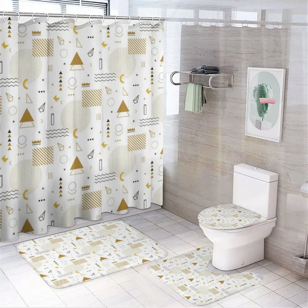 Memphis Geometric — 4-Piece Bathroom Set preview