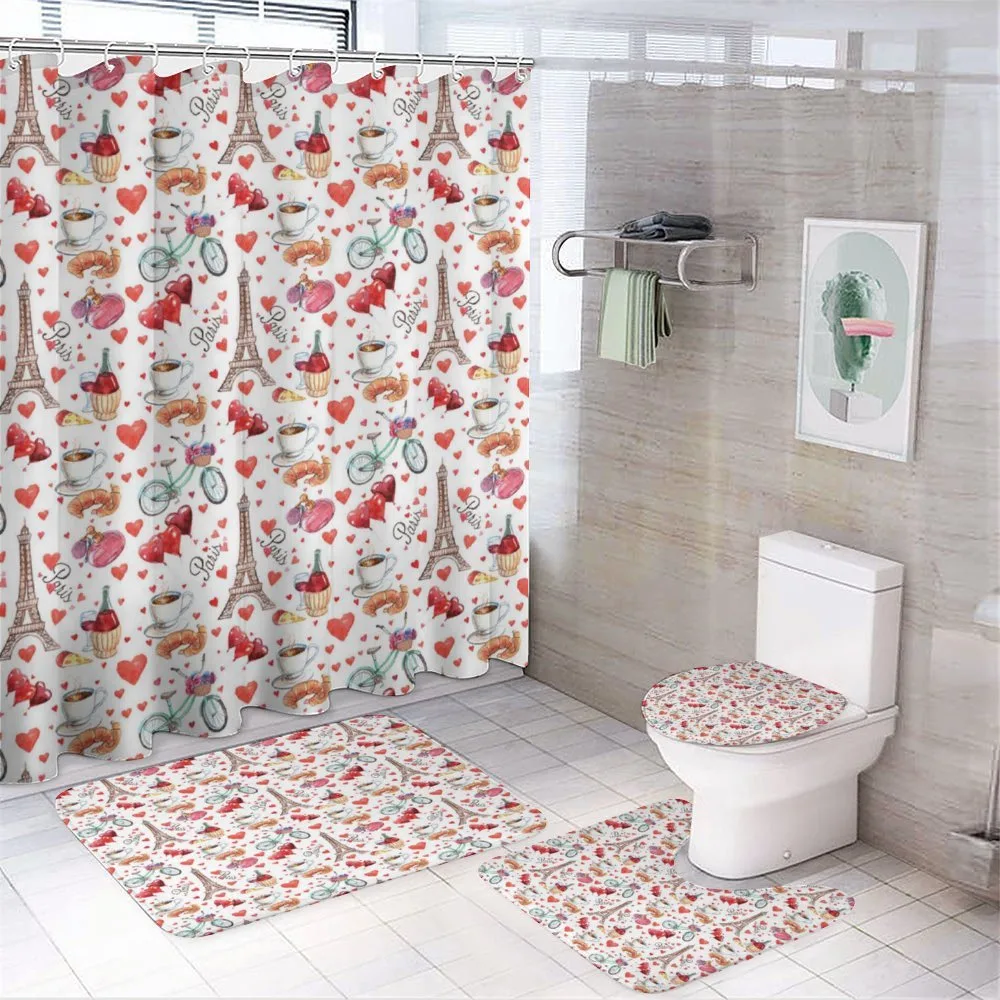 Paris Valentines Day — 4-Piece Bathroom Set preview