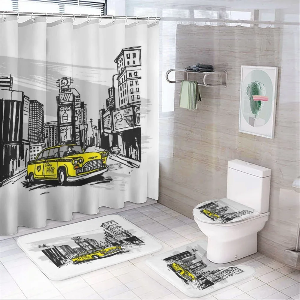 Cab in New York City — 4-Piece Bathroom Set preview
