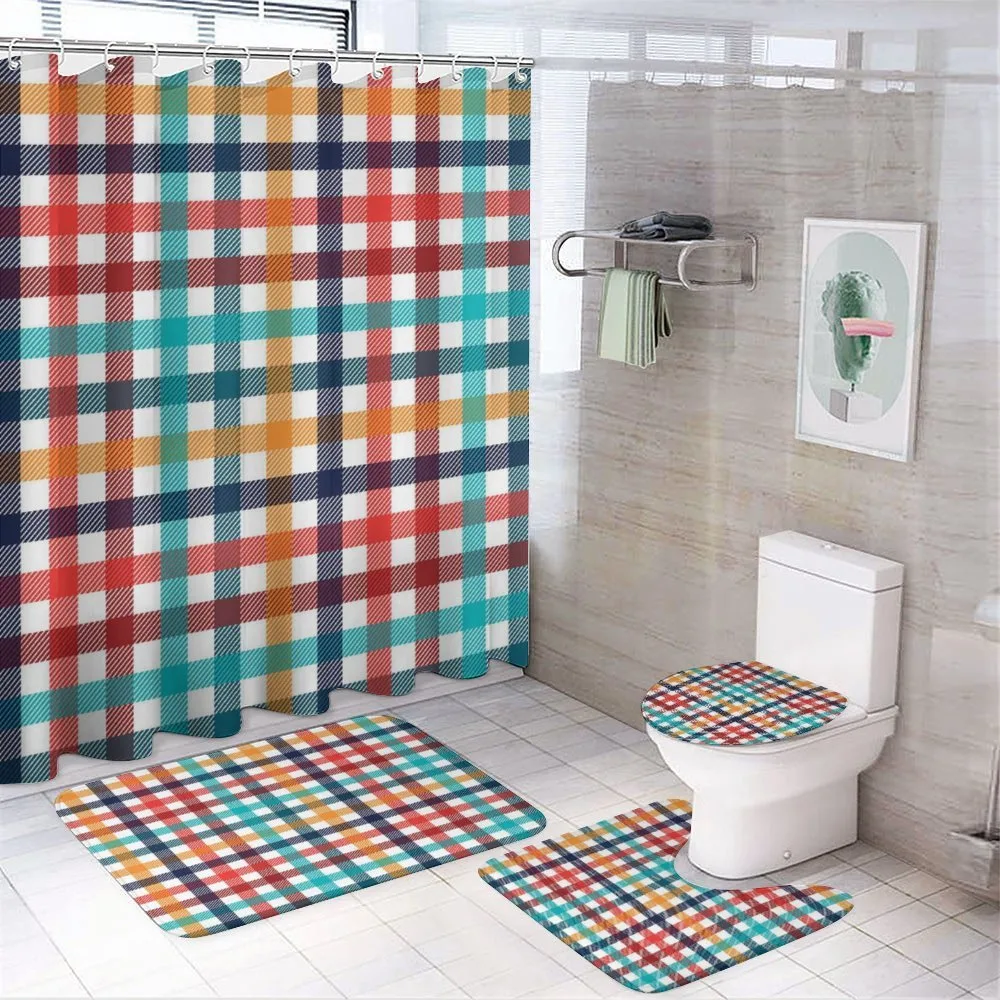 Fresh Summer Gingham — 4-Piece Bathroom Set preview