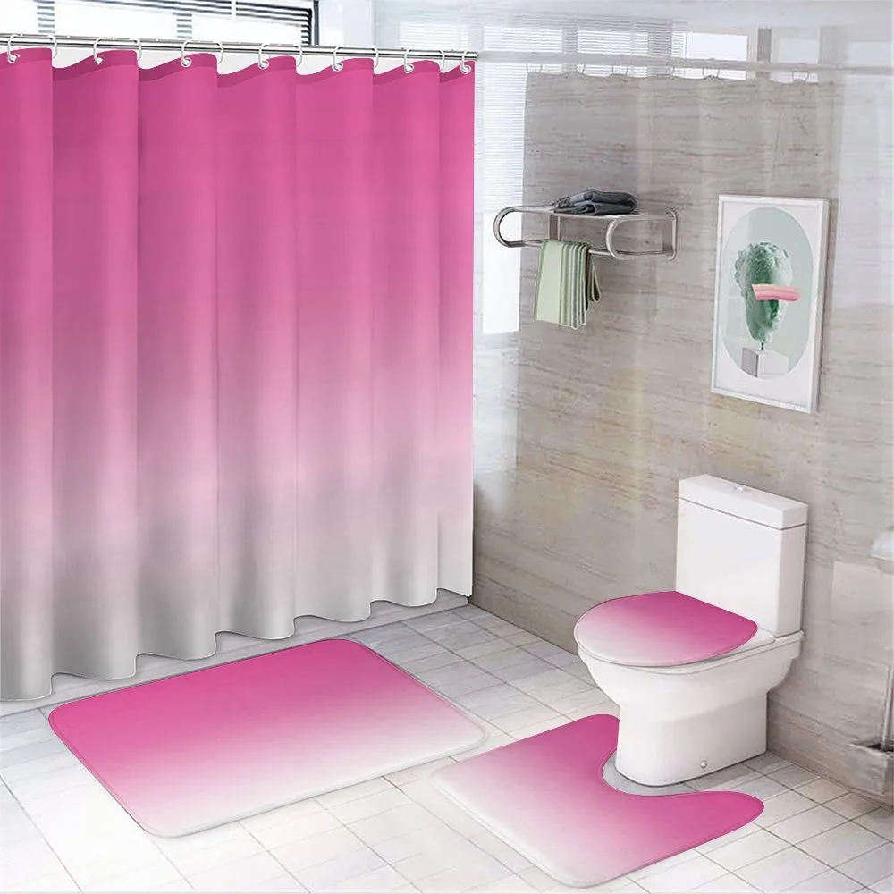 Digital Hot Pink Design — 4-Piece Bathroom Set preview