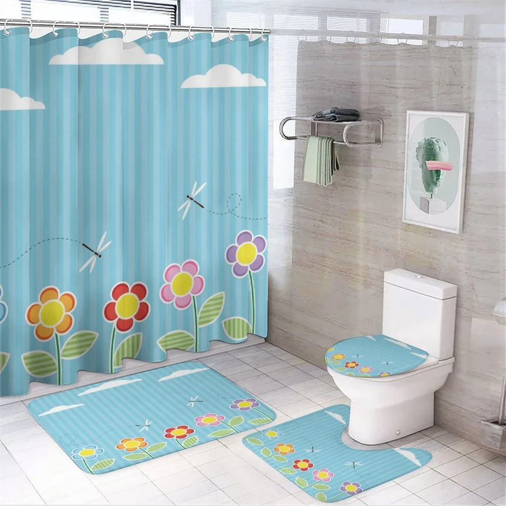 Daisy Bloom Cartoon — 4-Piece Bathroom Set preview