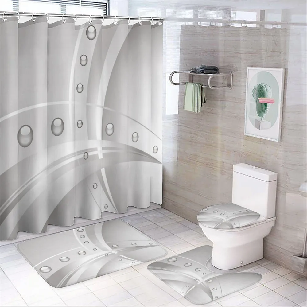 Lines Curves Balls — 4-Piece Bathroom Set preview