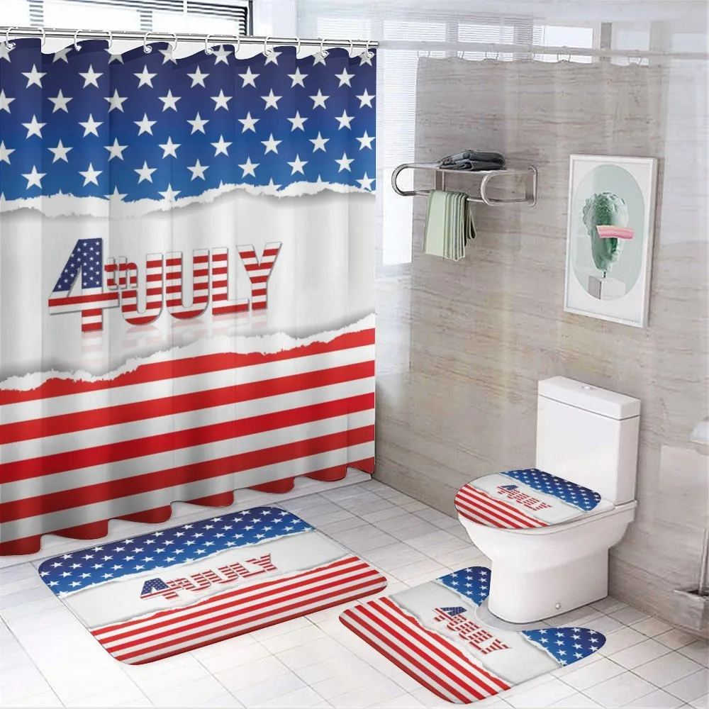 Patriotic Pattern — 4-Piece Bathroom Set preview