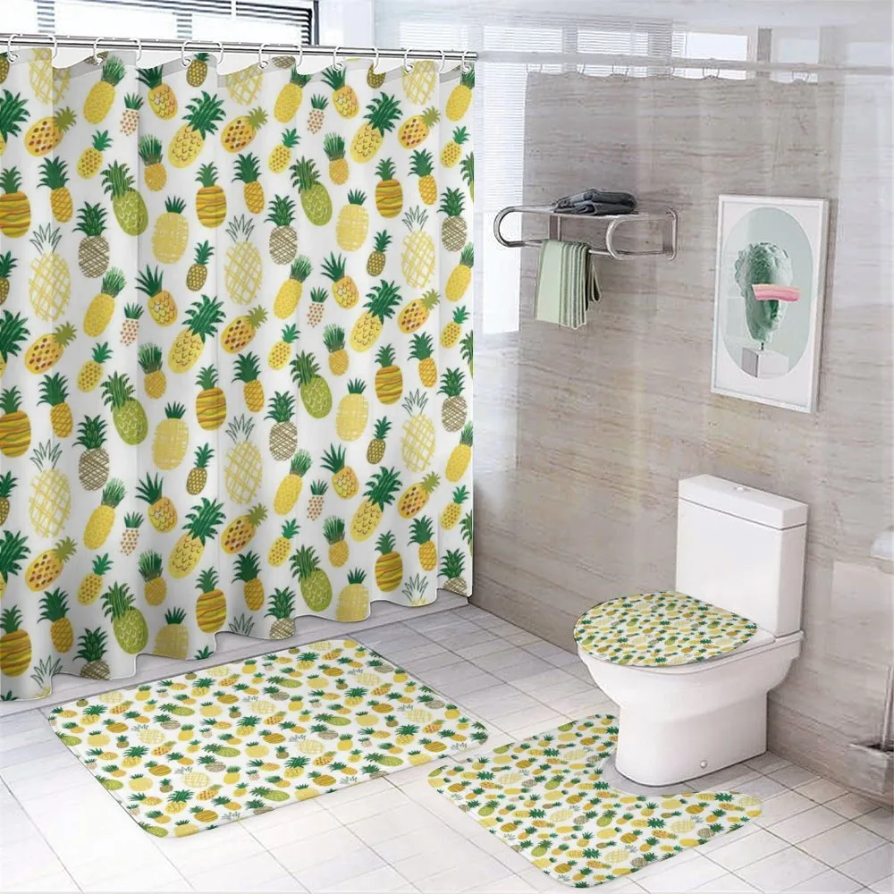 Cartoon Fruits Pineapples — 4-Piece Bathroom Set preview