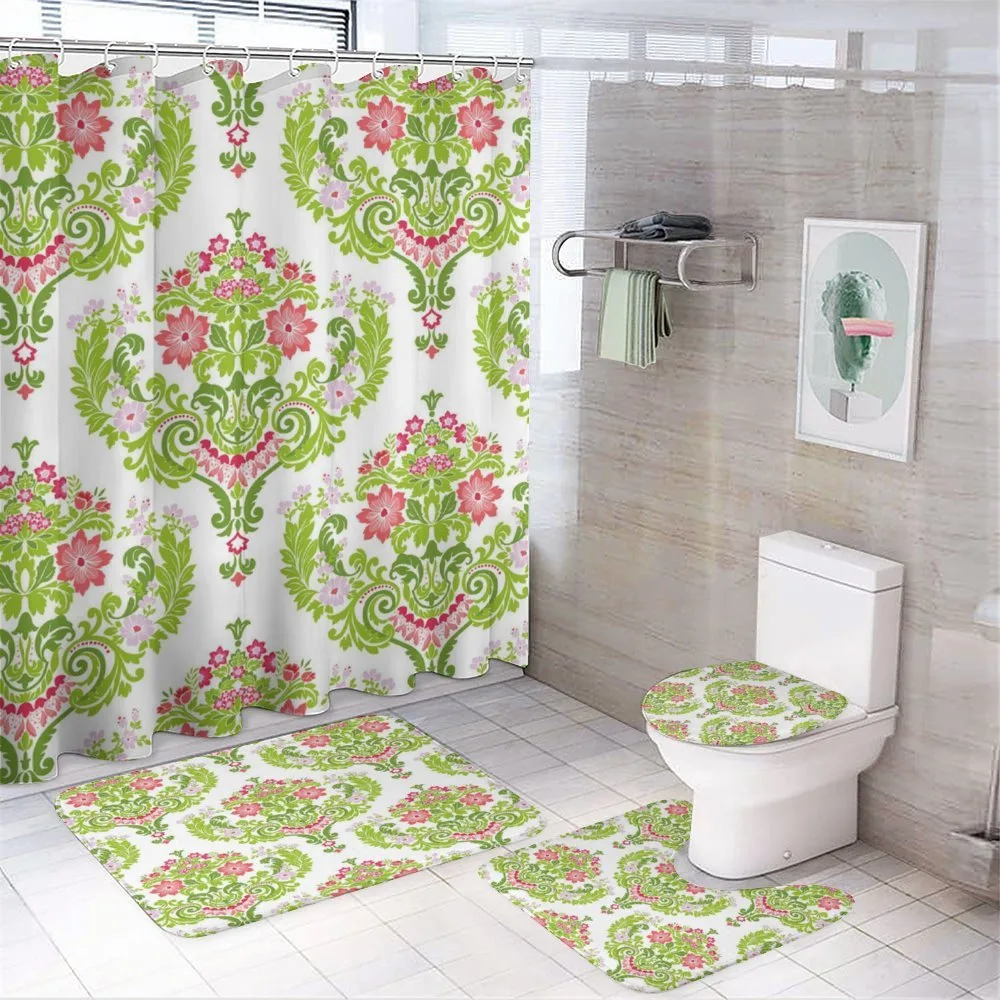 Green Foliage Eastern — 4-Piece Bathroom Set preview