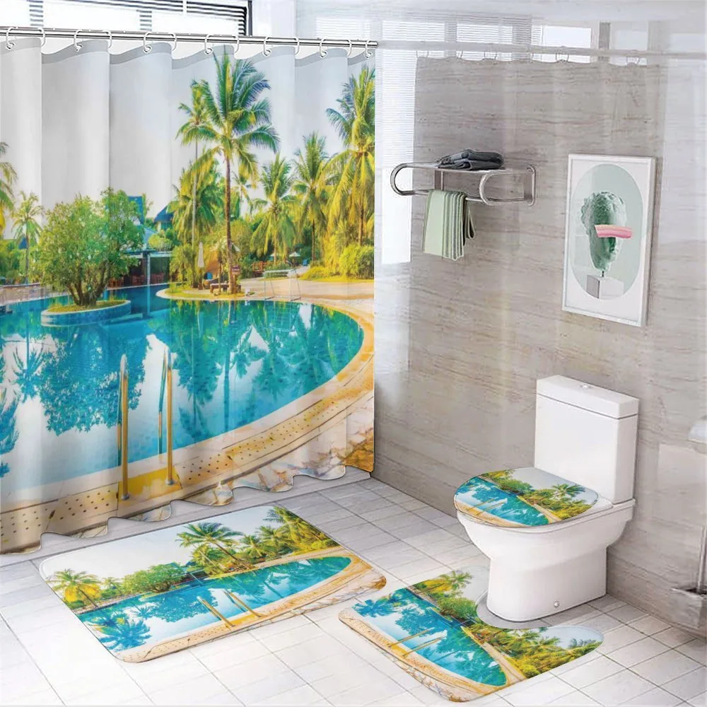 Pool Resort Travel — 4-Piece Bathroom Set preview